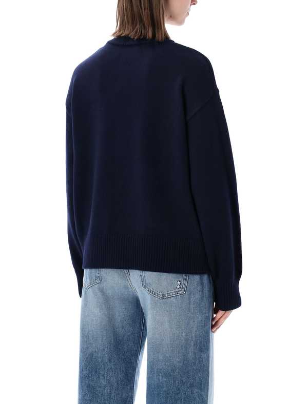 Ami Alexandre Mattiussi Ami Paris Ami De Coeur Knit Cardigan - Navy