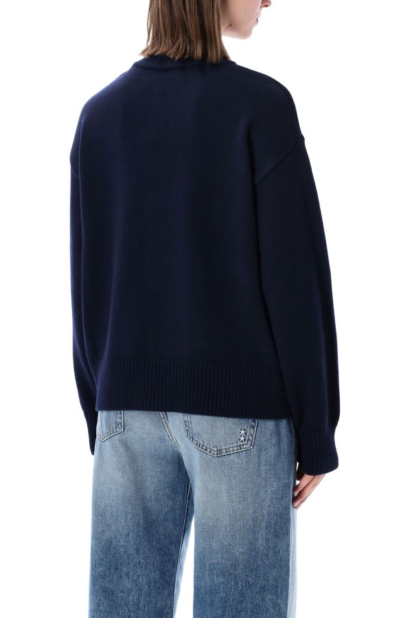 Ami Alexandre Mattiussi Ami Paris Ami De Coeur Knit Cardigan - Navy