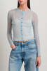 B Sides Sheer Pale Blue Cardigan - Thumbnail 1