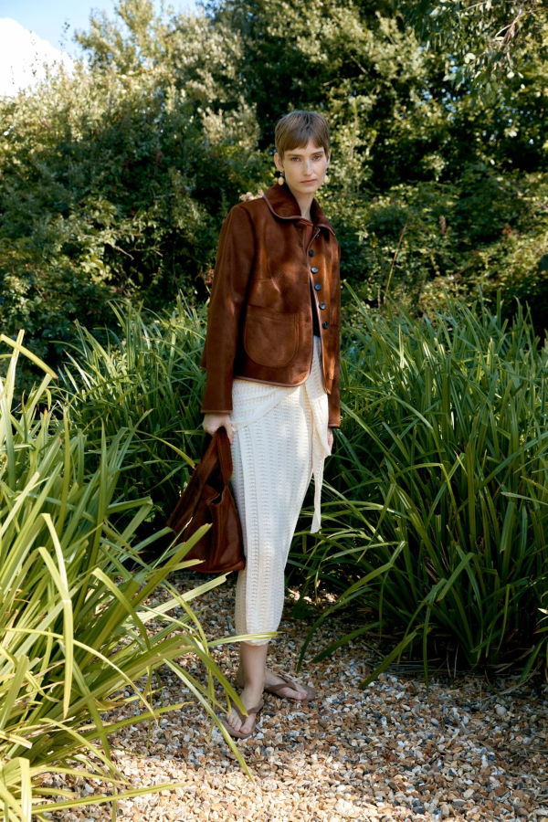 CAWLEY STUDIO Hair On Hide Leather Ada Jacket - Chestnut