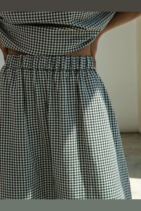 Beaumont Organic Goldie-Cay Organic Cotton Double Gauze Skirt Gingham