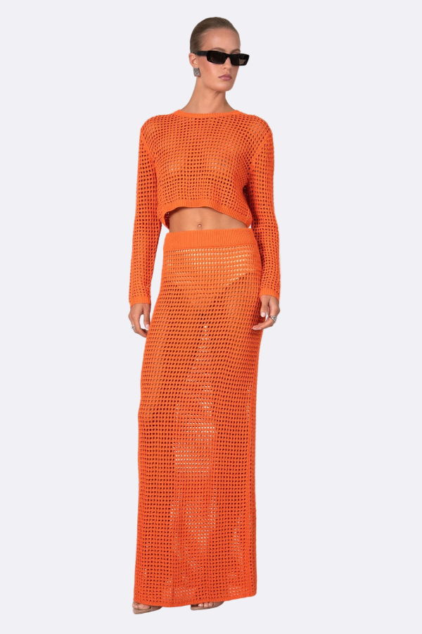 Nonchalant Label Jovi Crop Top - Aperol