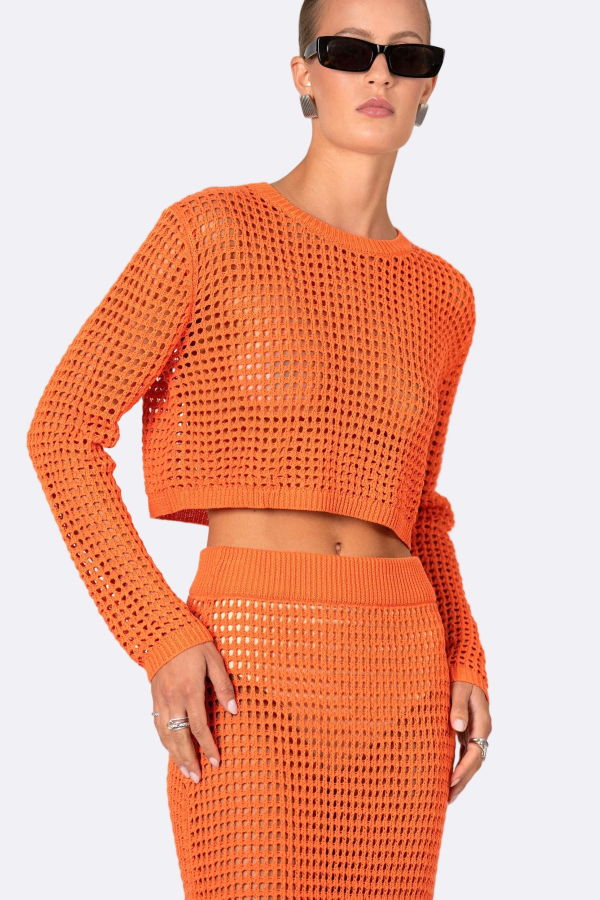Nonchalant Label Jovi Crop Top - Aperol