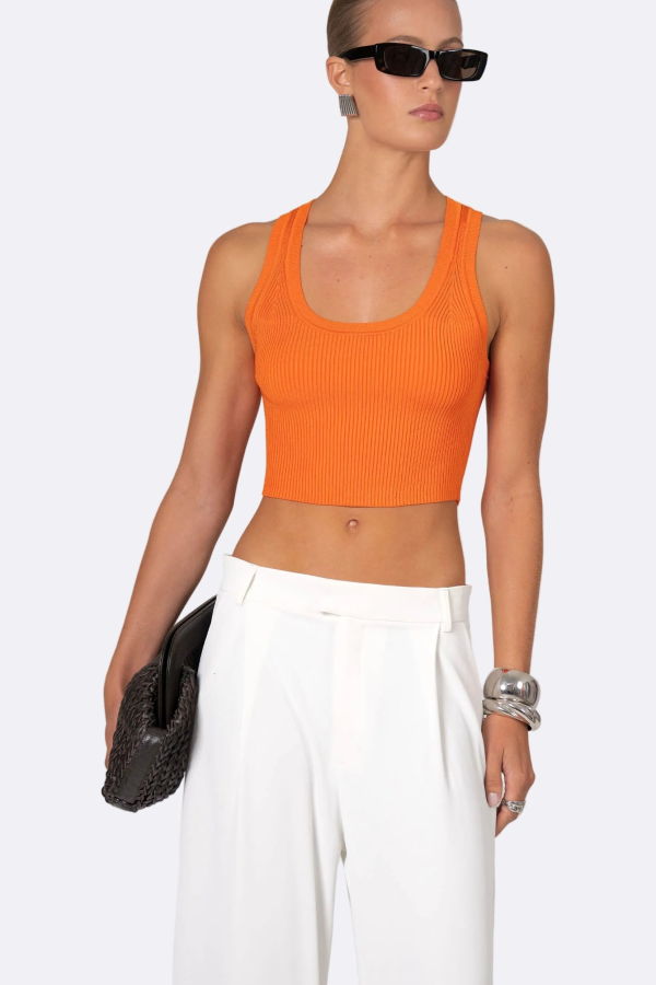 Nonchalant Label Eve Crop Top - Aperol