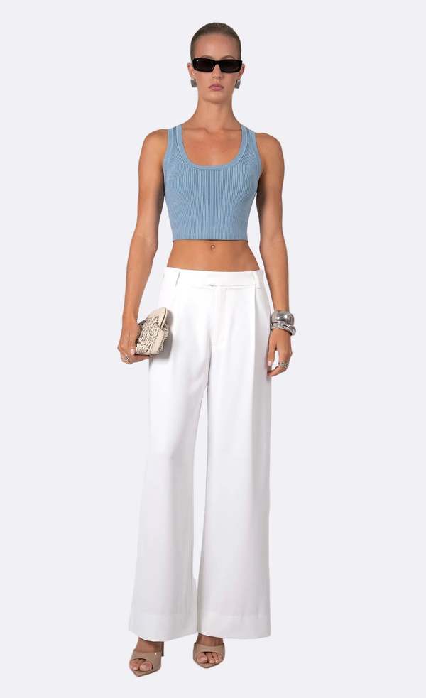 Nonchalant Label Eve Crop Top - Blue