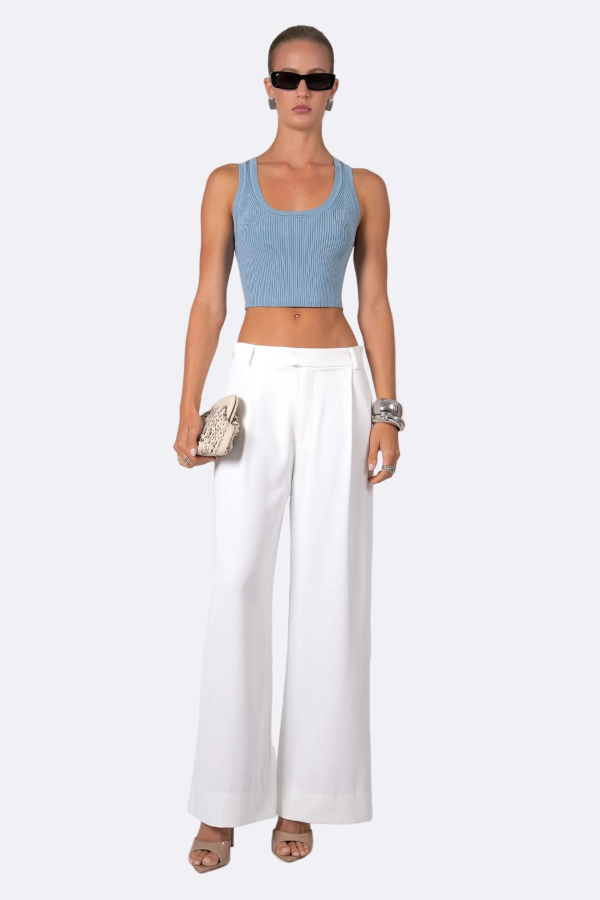 Nonchalant Label Eve Crop Top - Blue