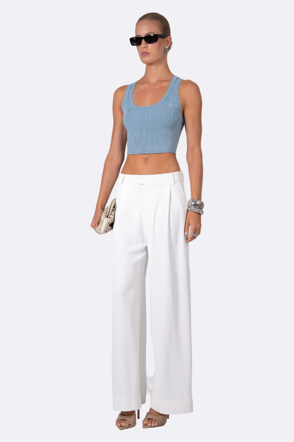 Nonchalant Label Eve Crop Top - Blue