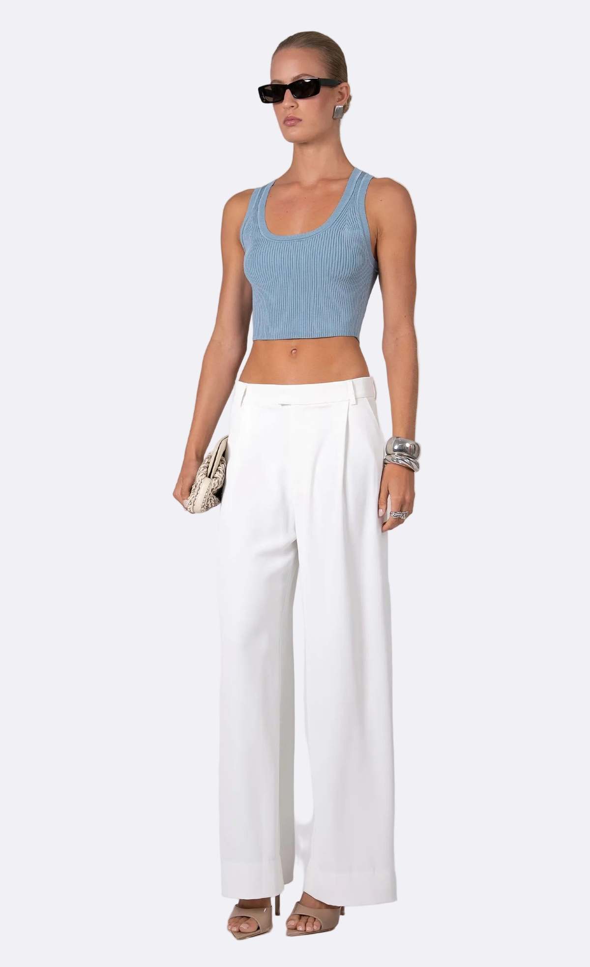 Nonchalant Label Eve Crop Top - Blue - Image 2 of 3