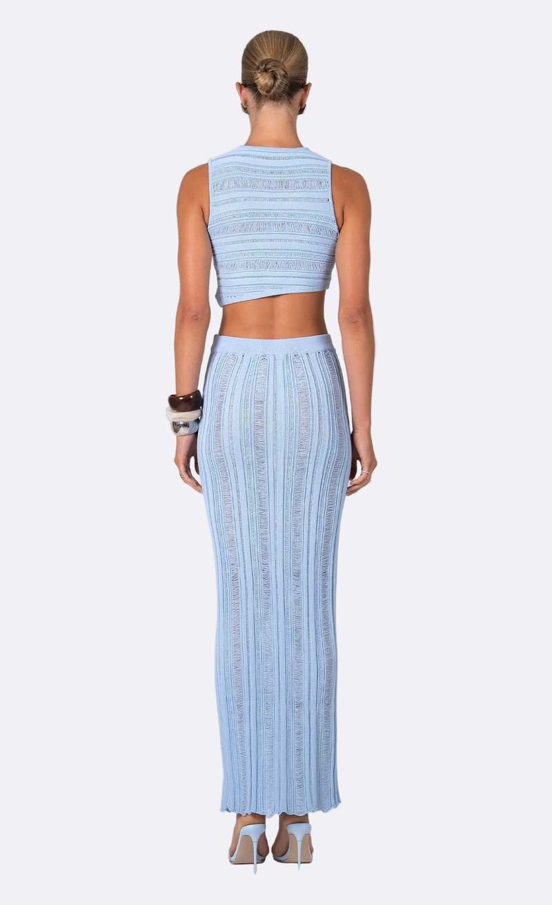 Nonchalant Label Jasmine Crop Top - Baby Blue