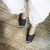 Either/OR The Woven Slide Sandals - Black - Thumbnail 3