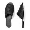 Either/OR The Woven Slide Sandals - Black - Thumbnail 4