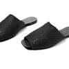 Either/OR The Woven Slide Sandals - Black - Thumbnail 5