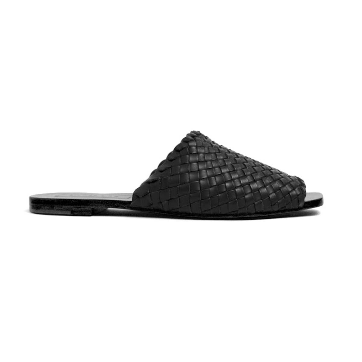 Either/OR The Woven Slide Sandals - Black - Image 6 of 6