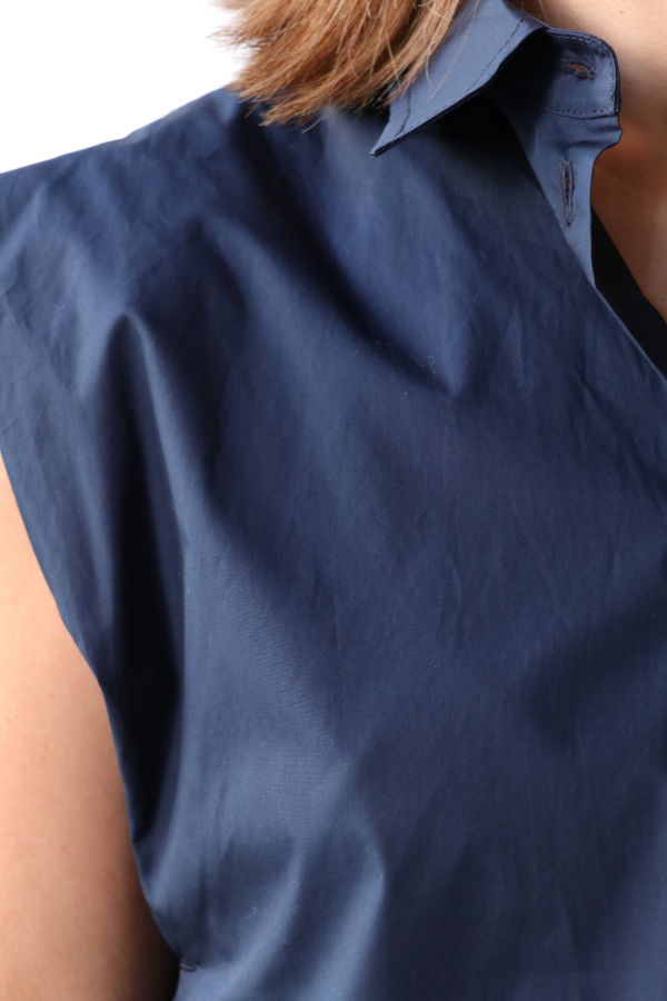 Tela Lucky Sleeveless Cotton Poplin Shirt