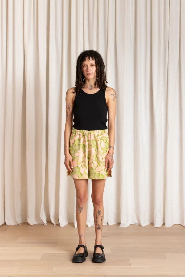 Ali Golden Drawstring Shorts