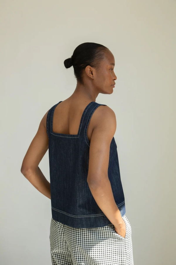 Beaumont Organic Jess-Leigh Organic Cotton Denim Vest - Indigo
