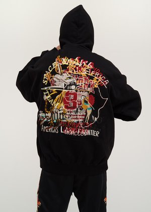 Doublet Chaos Embroidery Hoodie - black | Garmentory