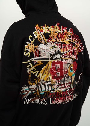 Doublet Chaos Embroidery Hoodie - black | Garmentory