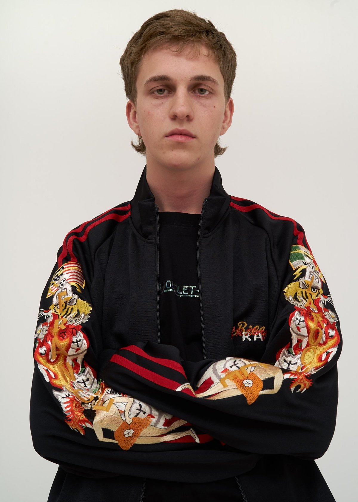 Doublet Chaos Embroidery Track Jacket - black | Garmentory