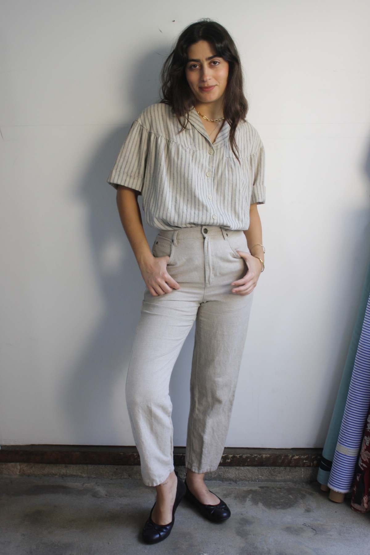 Myrtle Gemma Blouse - French Ticking - Image 1 of 7