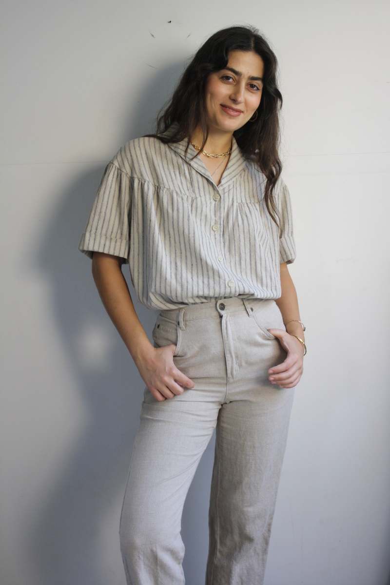 Myrtle Gemma Blouse - French Ticking