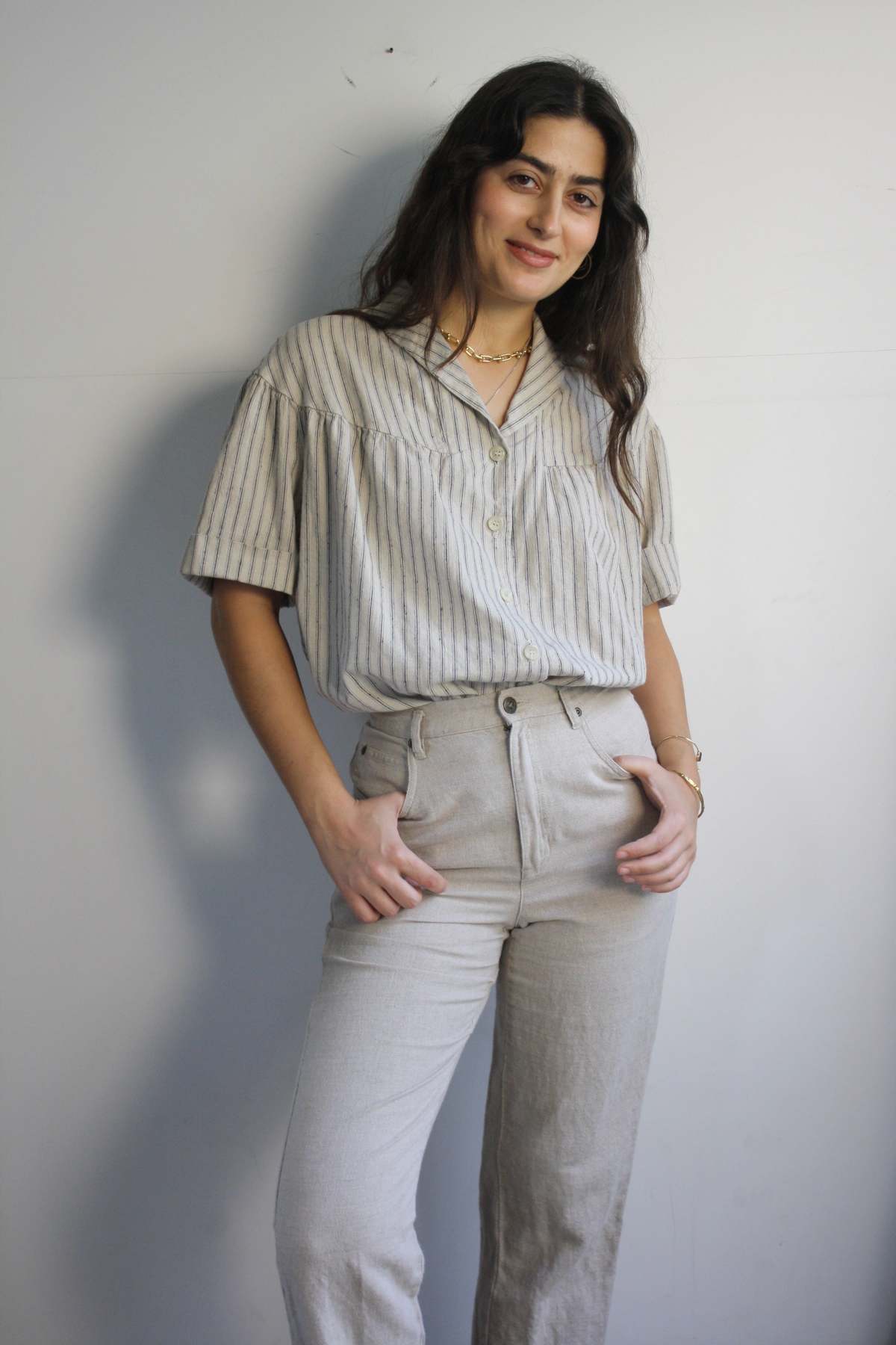 Myrtle Gemma Blouse - French Ticking - Image 3 of 7