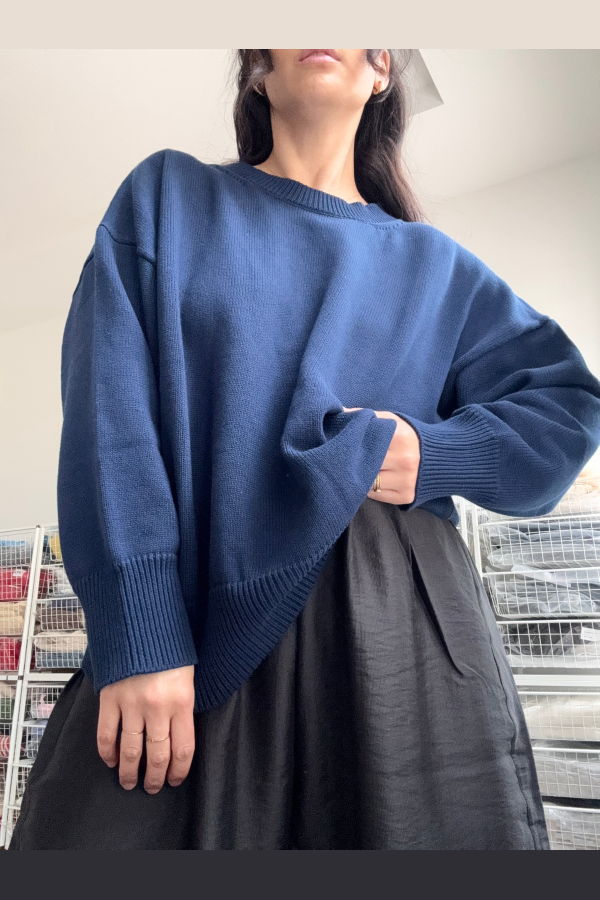 Sønderhaus Cotton Gwendolyn Sweater - Navy