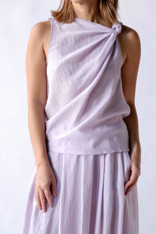 Tela Cody Sleeveless Linen-Viscose Top