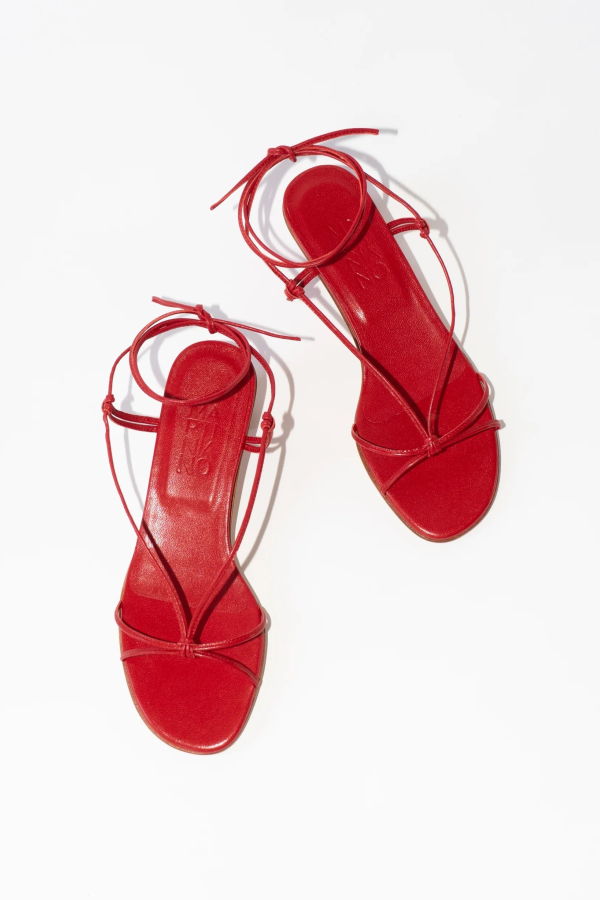 Martiniano Spaghetti Sandal - Red