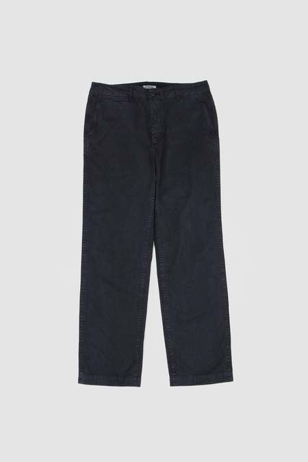 Auralee Hard Twist Finx Chino Belted - Black | Garmentory
