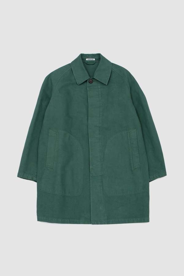 Auralee Garment-Dyed Organic Cotton Heavy Twill Short Coat
