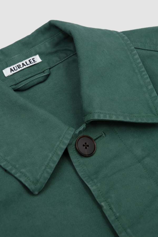 Auralee Garment-Dyed Organic Cotton Heavy Twill Short Coat