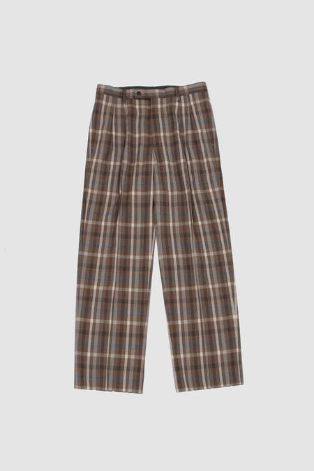 Auralee Tropical Wool Kid Mohair Slacks | Garmentory