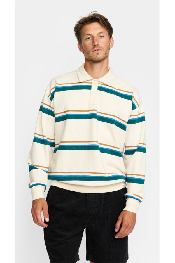 RVLT 2804 Loose Polo Sweatshirt - Petrol