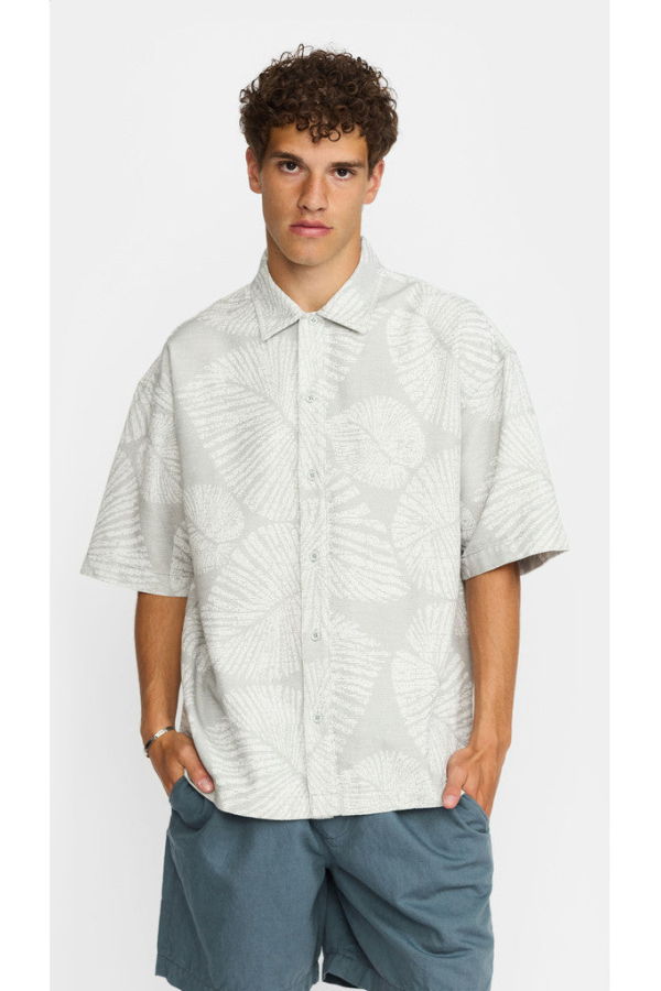 RVLT 3240 Oversized Short Sleeve Shirt - Gray