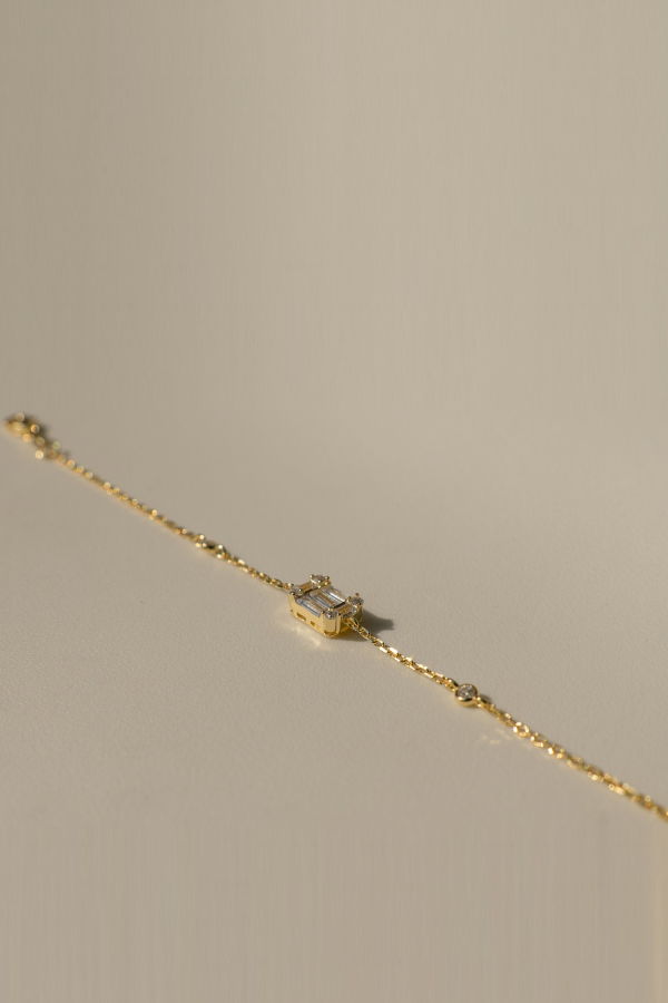 Milk & Rose Baguette Bracelet