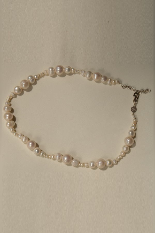 Milk & Rose Balancing Act Pearl Necklace