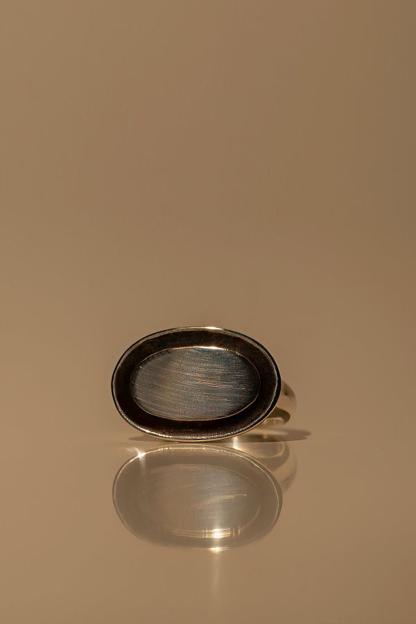 My Store Black Enamel Pinky Ring