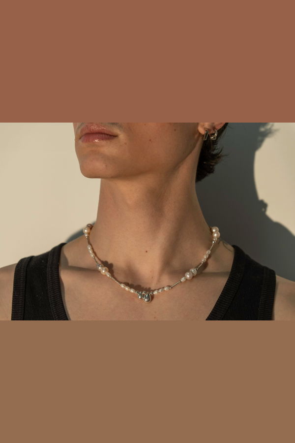 Milk & Rose Bubble Gum Pearl Necklace