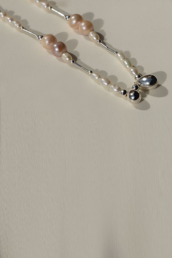 Milk & Rose Bubble Gum Pearl Necklace