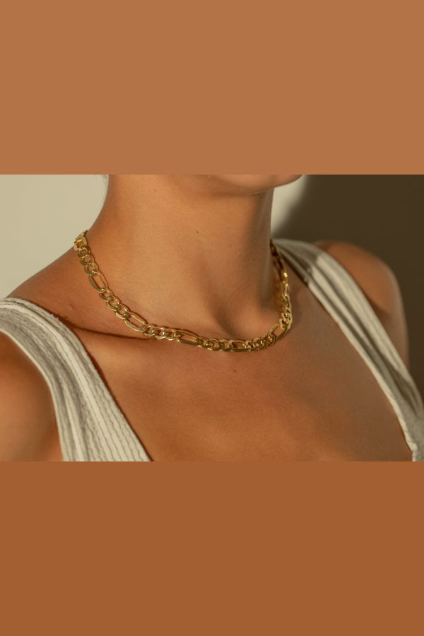 Milk & Rose Chunky Figaro Chain Necklace