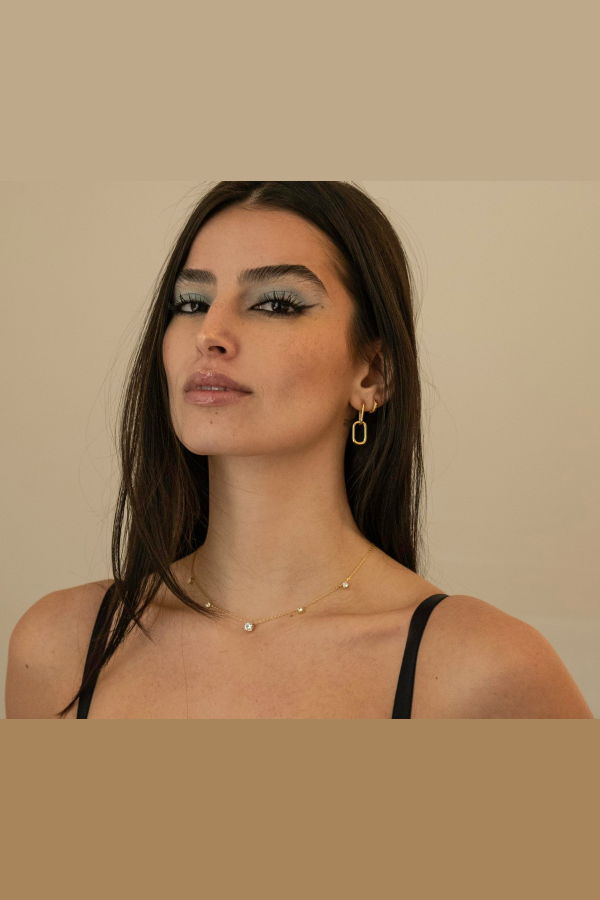 Milk & Rose Circle Gem Necklace