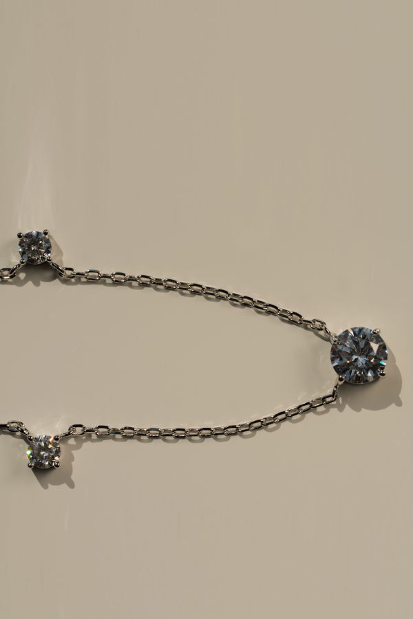 Milk & Rose Circle Gem Necklace