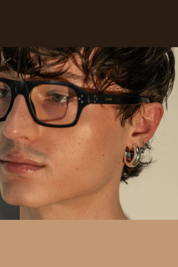 Milk & Rose Crescent Hoops