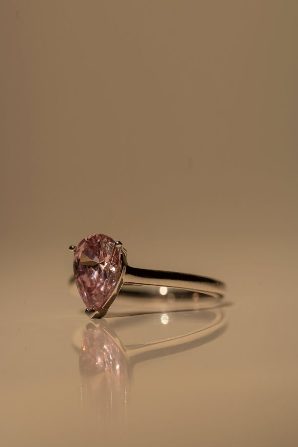 Milk & Rose Drop Centerstone Ring