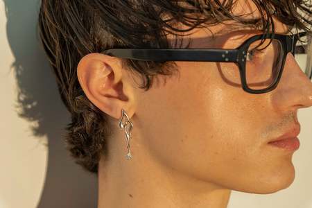 Rick Owens Sarcophagus Earring - Silver | Garmentory
