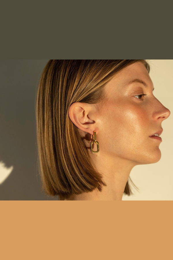 Milk & Rose Geo Hoops