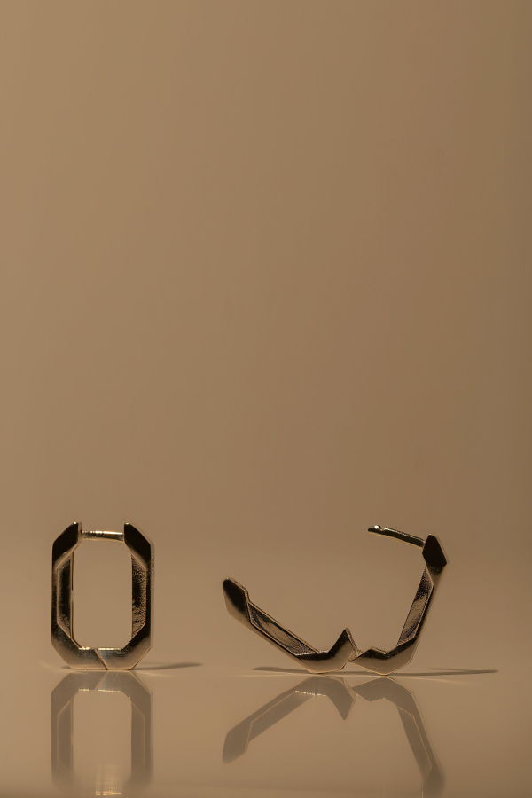 Milk & Rose Geo Hoops