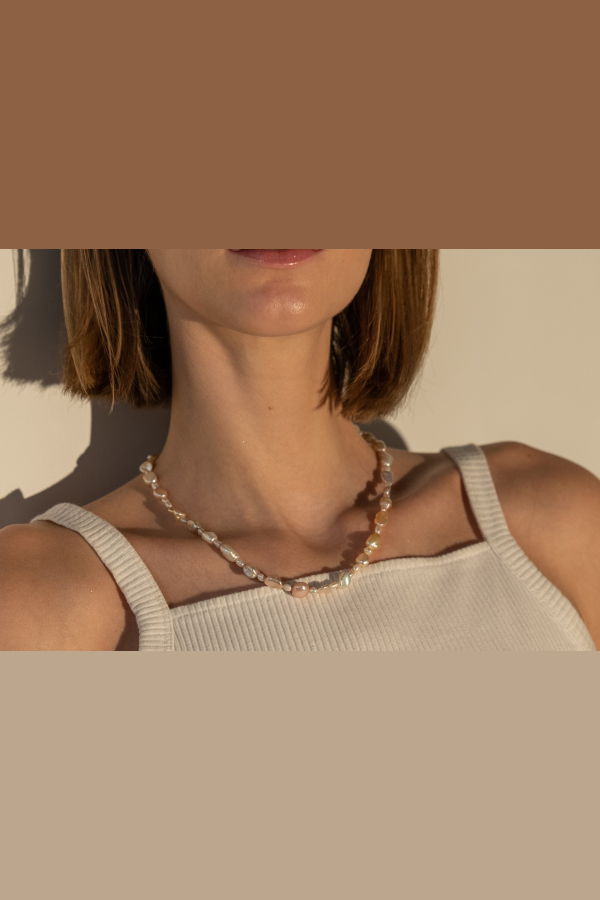 Milk & Rose Mermaid Pearl Necklace