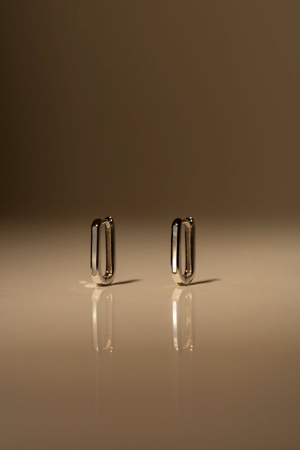 Milk & Rose Mini Square Hoops